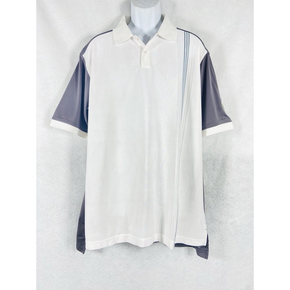 New‎ Adidas Golf Polo Shirt Men's XL Whittier Gray Climacool Performance SPF 15+